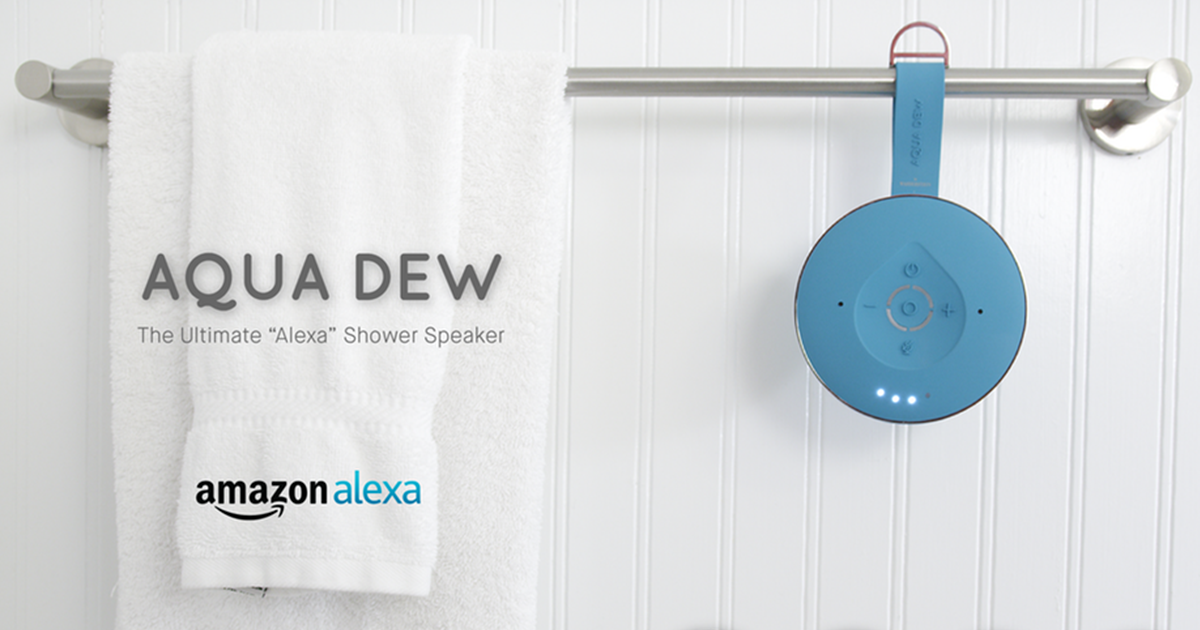 Aqua Dew The World's First Alexa Shower Speaker